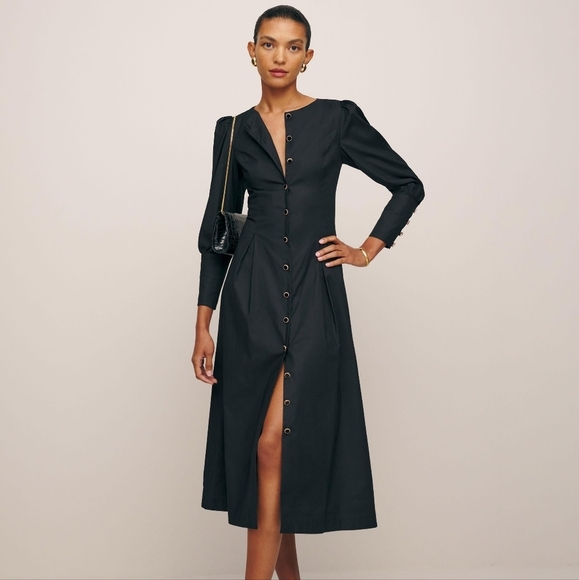 Reformation Halia Dress in Black size 12 NWT